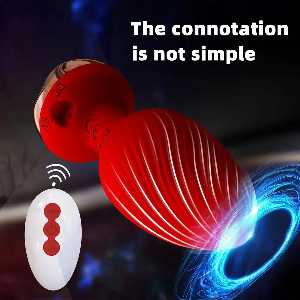 Rose - Anal Plug Remote Control Rose Butt Plug