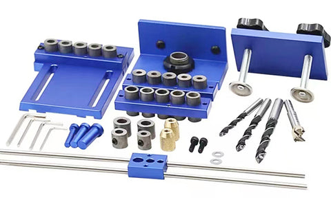 Levoite Dowelling Jig For Furniture Fast Connecting Cam Fitting 3 In 1 Woodworking Drill Guide Kit Locator