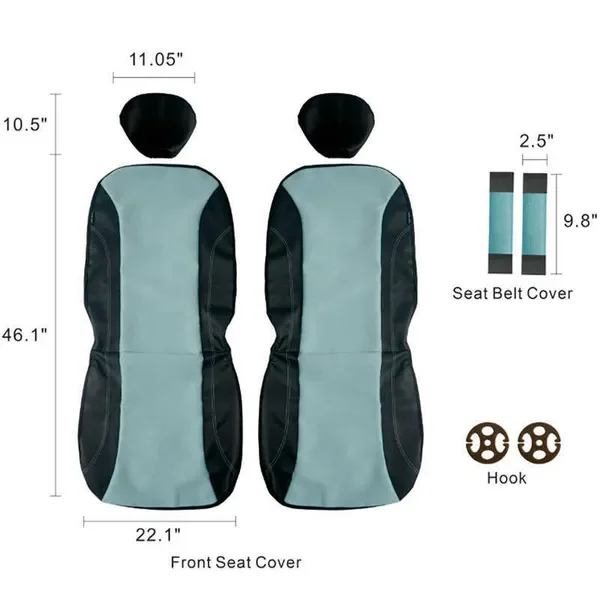 New Upgrade Universal Jacquard Leather Seat Covers Fit For Most Car SUV Van Truck With Back Pocket Safe Belt Cover