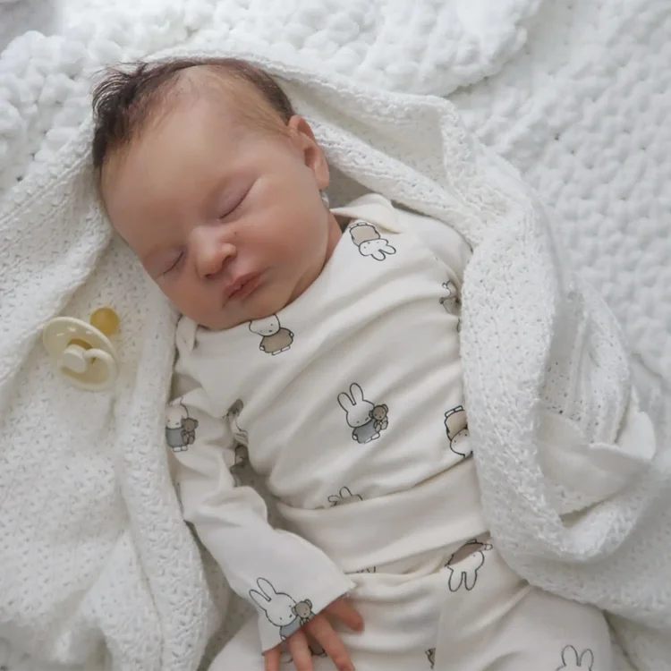 20" Lifelike Reborn Girl Brown Hair Baby Doll Named Bazzun, Looks Really Cute：Realistic Reborn Baby Dolls By Rsgdolls®