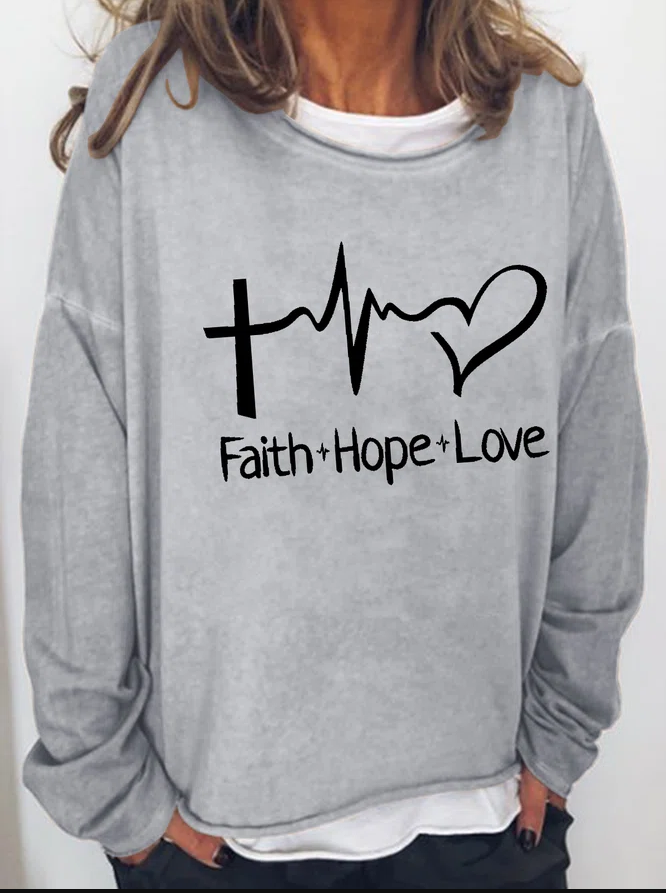 Faith Hope Love Printed Women's T-shirt