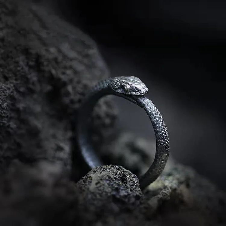Coutureaura Viking Ouroboros Unisex Adjustable Ring