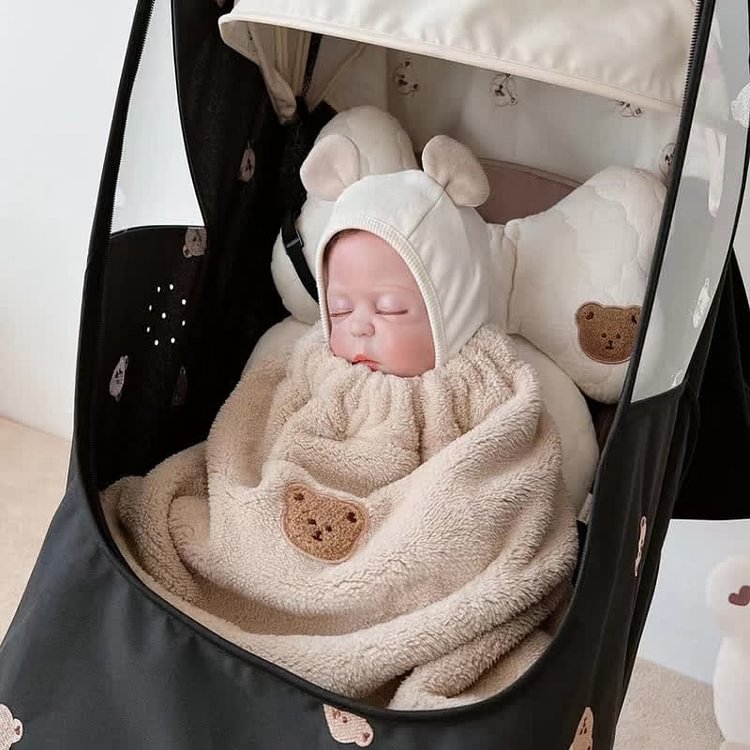 Newborn Bear Bath Towel Blanket Wraps