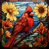 Diamond Painting-Square AB Drill Flower Cardinals(35*35CM)