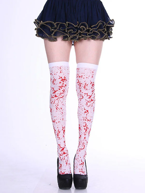Blood Stained High Socks Halloween Cosplay Socks-elleschic