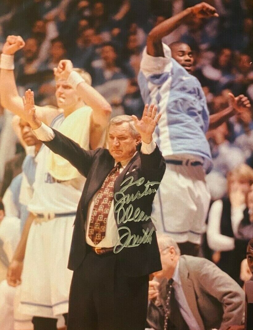 Dean Smith signed autographed 8x10 Photo Poster painting UNC North Carolina Legendary Coach