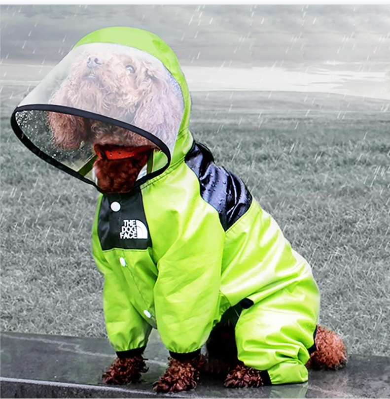 Pet Dog Waterproof Raincoat Jumpsuit Reflective Raincoat