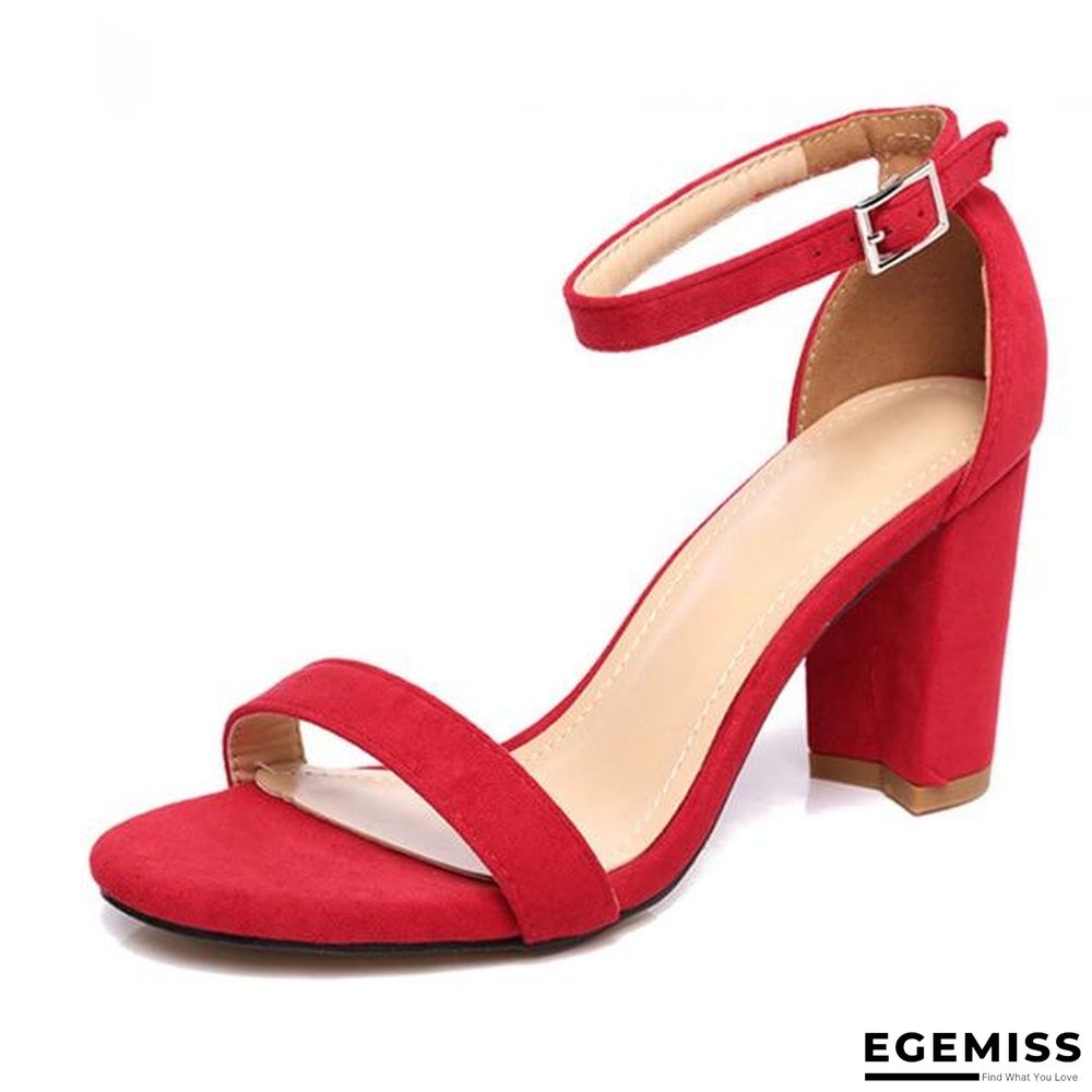 Chunky Heel Women Ankle Strap Gladiator Sandals | EGEMISS