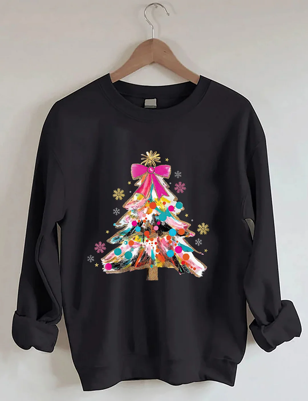 Colorful Glitter Christmas Tree Sweatshirt