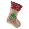 14 Inch Large DIY Linen Diamond Painting Xmas Stocking Hanging Gift Candy Bag Kits(20x35cm)