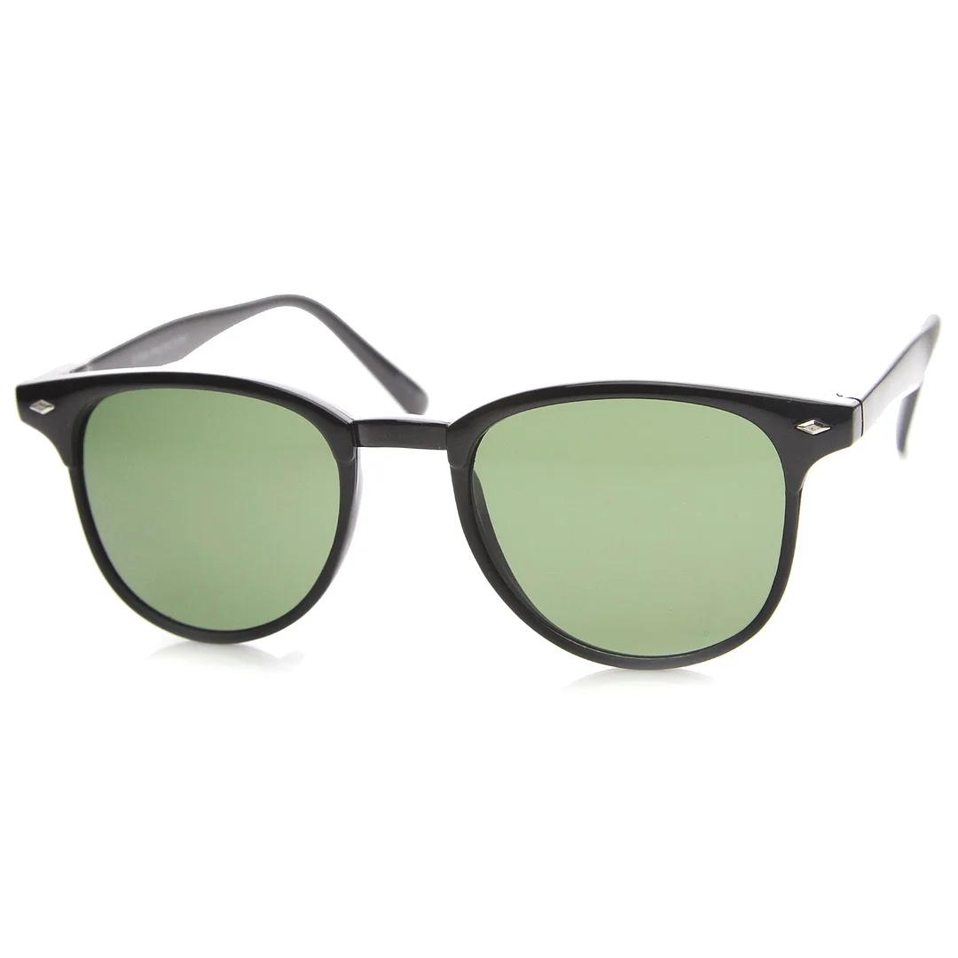 Retro Slim Temples Square Lens Horn Rimmed glasses 49mm