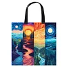 Four Seasons Scenery-11CT DIY Stamped Cross Stitch Shopping Bag 40*40cm