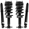 Detroit Axle - Struts Shocks for 2007-2013 GMC Chevy Silverado Sierra 1500 [Exc. Electronic Susp] 2 Front Struts with Coil Spring 2 Rear Shock Absorbers 2008 2009 2010 2011 2012 Replacement Suspension