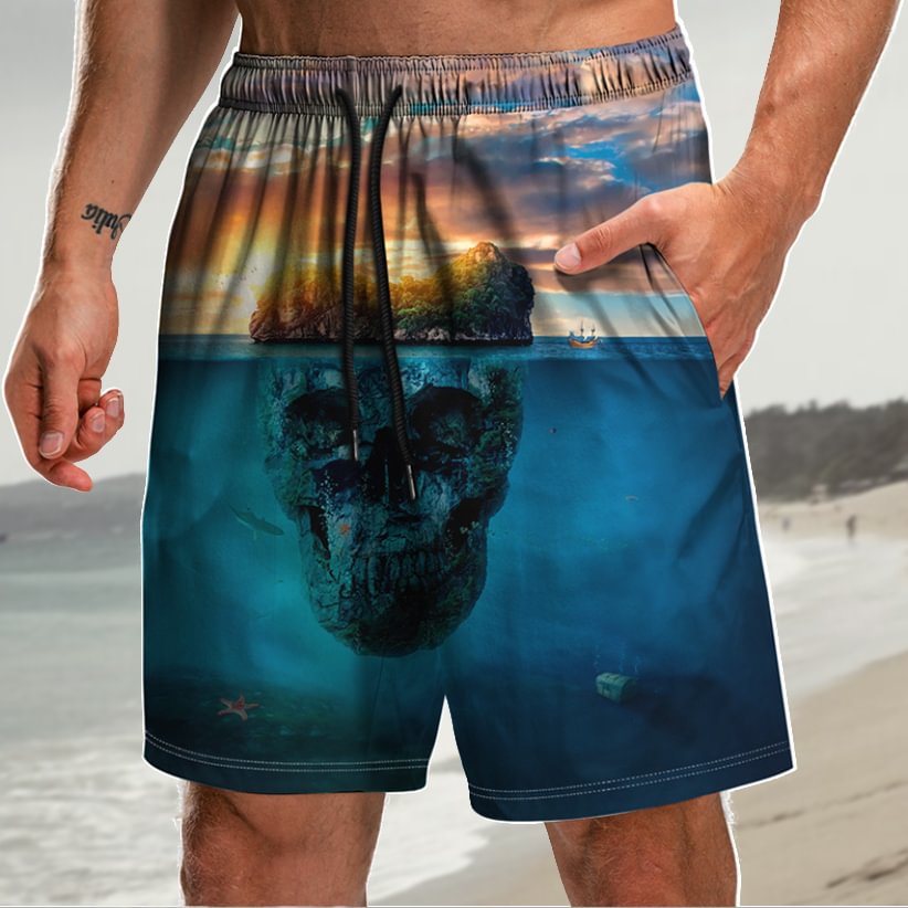 Mocsone Pangolin This is How I Roll Mens 3D Printed Board Shorts Beach Shorts Swim Trunk