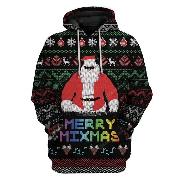 Unisex Black Ugly Christmas Sweaters 3D Print Hoodies