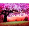 Pink Tree Landscape | Full Round Diamond Painting Kits