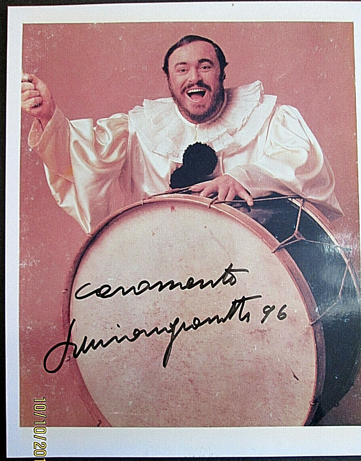 LUCIANO PAVAROTTI (ORIGINAL AUTOGRAPH Photo Poster painting) ICONIC OPERA SINGER (CLASSIC)