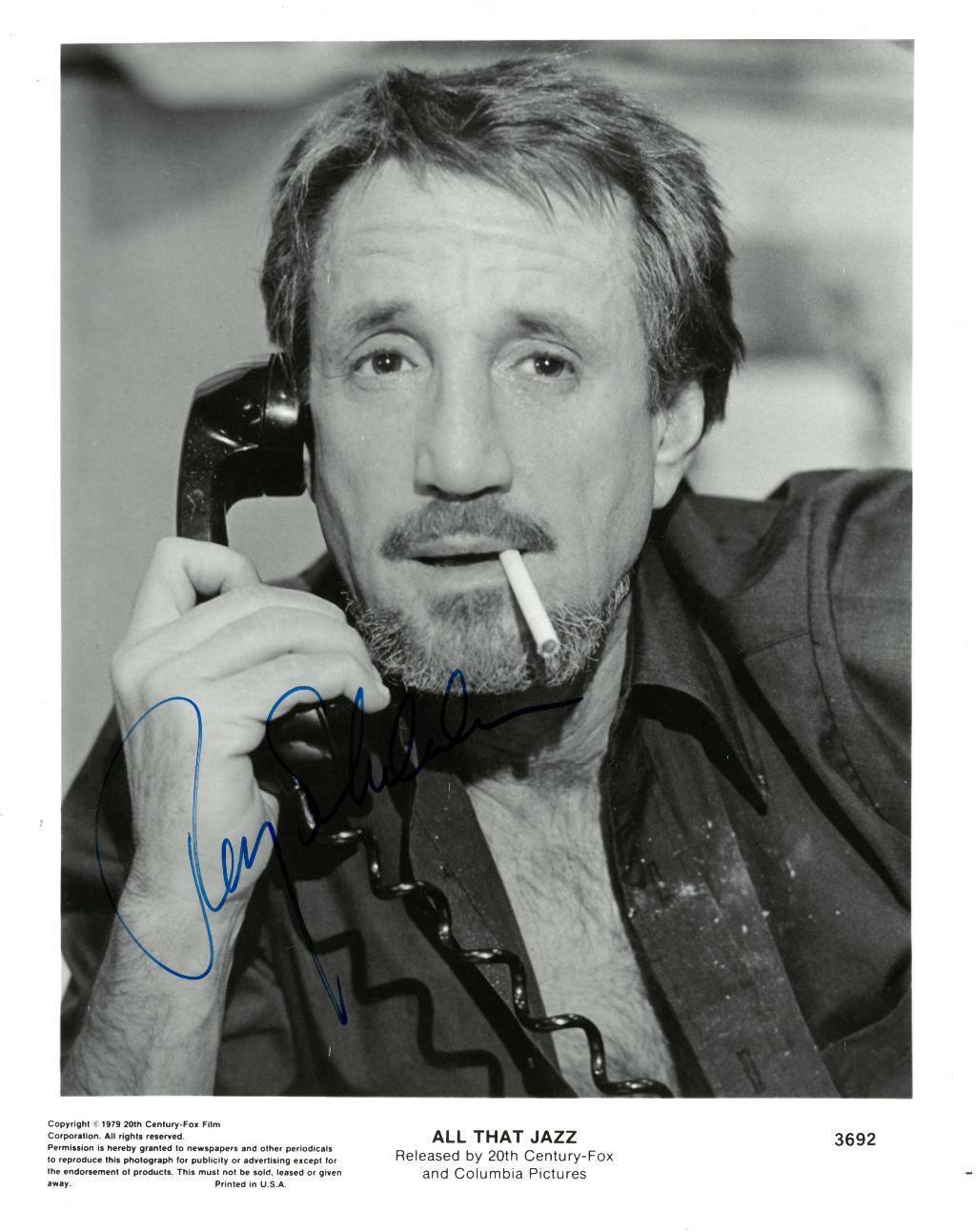 Roy Scheider Signed All That Jazz Autographed 8x10 B/W Photo Poster painting BECKETT #T07795