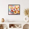 Diamond Painting-DIY Full Round Drill Pearl Daisy Butterfly(35*30CM）
