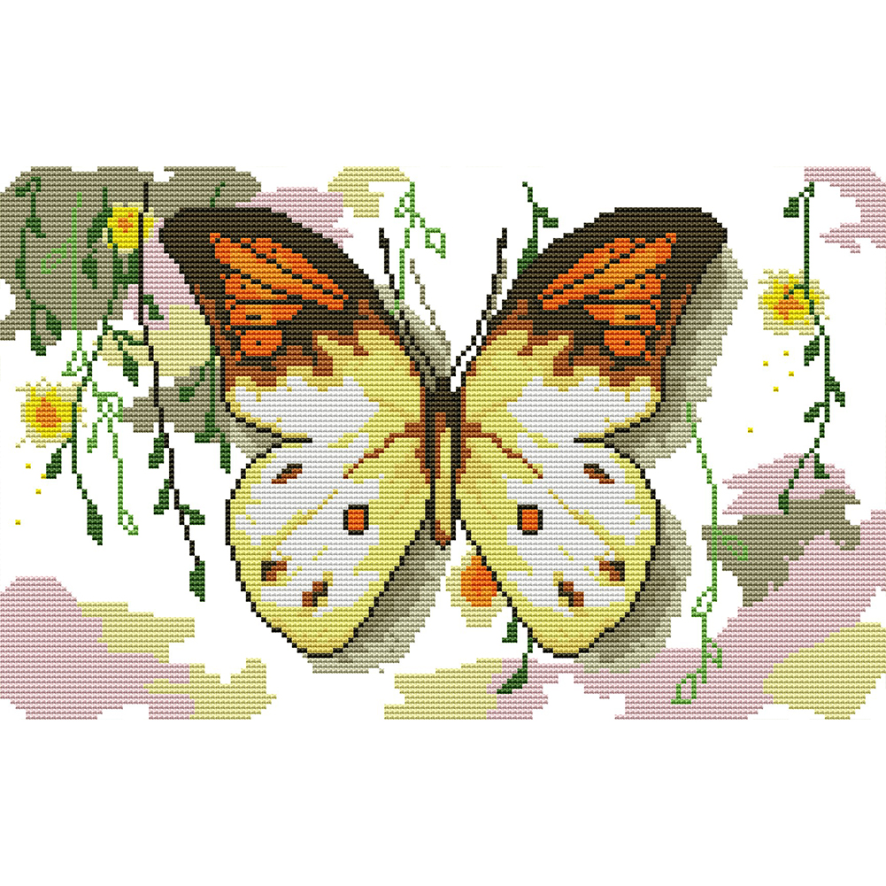 

Butterfly - 11CT Stamped Cross Stitch Pillowcase - 31*46CM, 501 Original