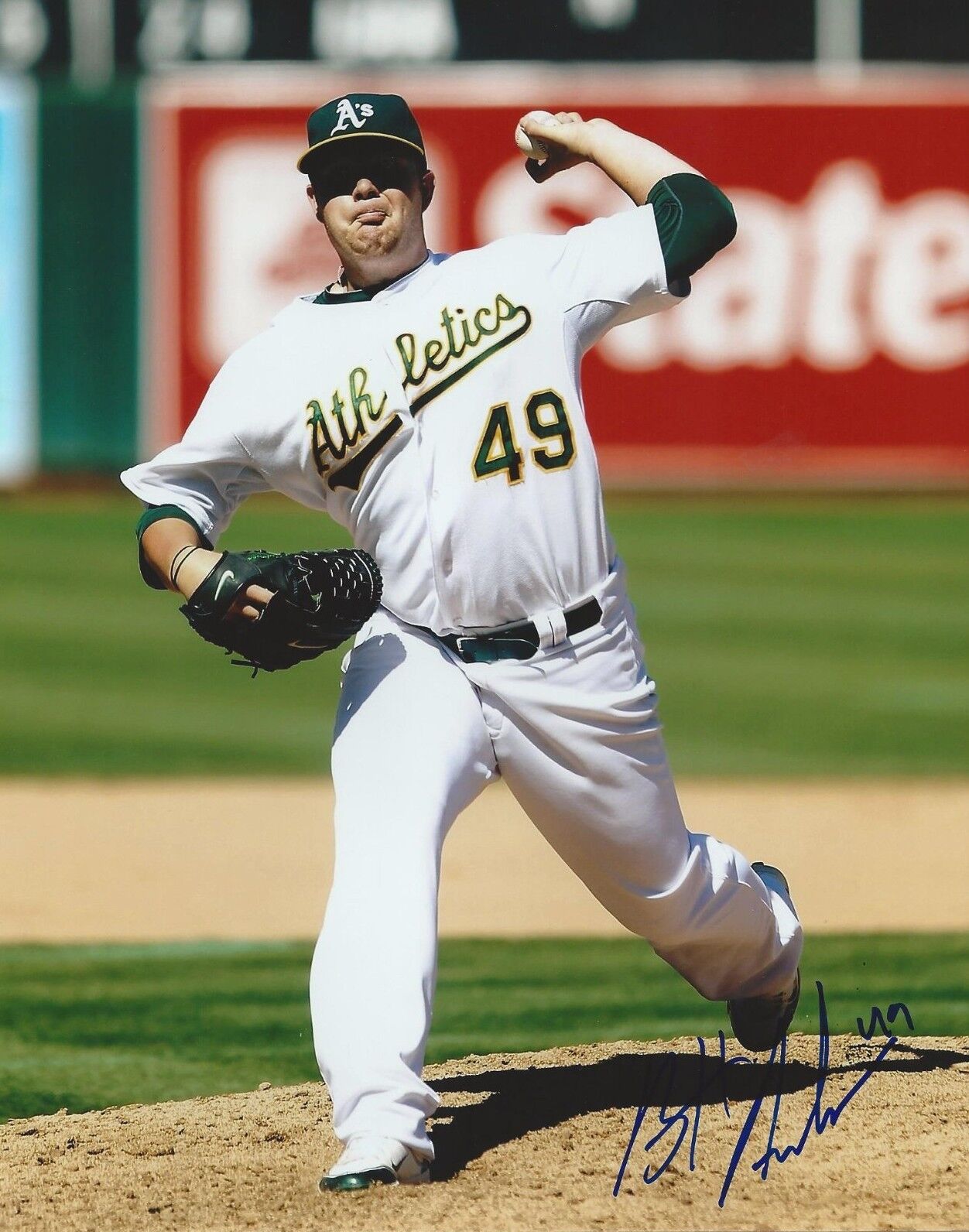 **GFA Oakland Athletics *BRETT ANDERSON* Signed 8x10 Photo Poster painting AD1 COA**