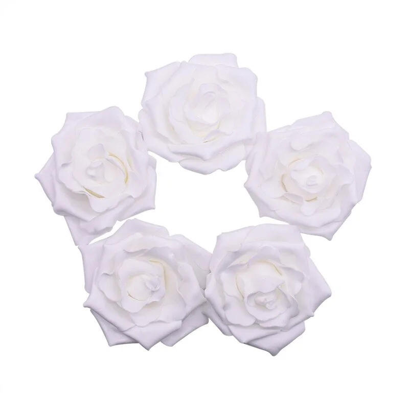 10Pcs 10cm Large Foam Roses Artificial Flowers for Wedding Party Decoration DIY Bride Bouquet Scrapbooking Crafts Fake Flower 8