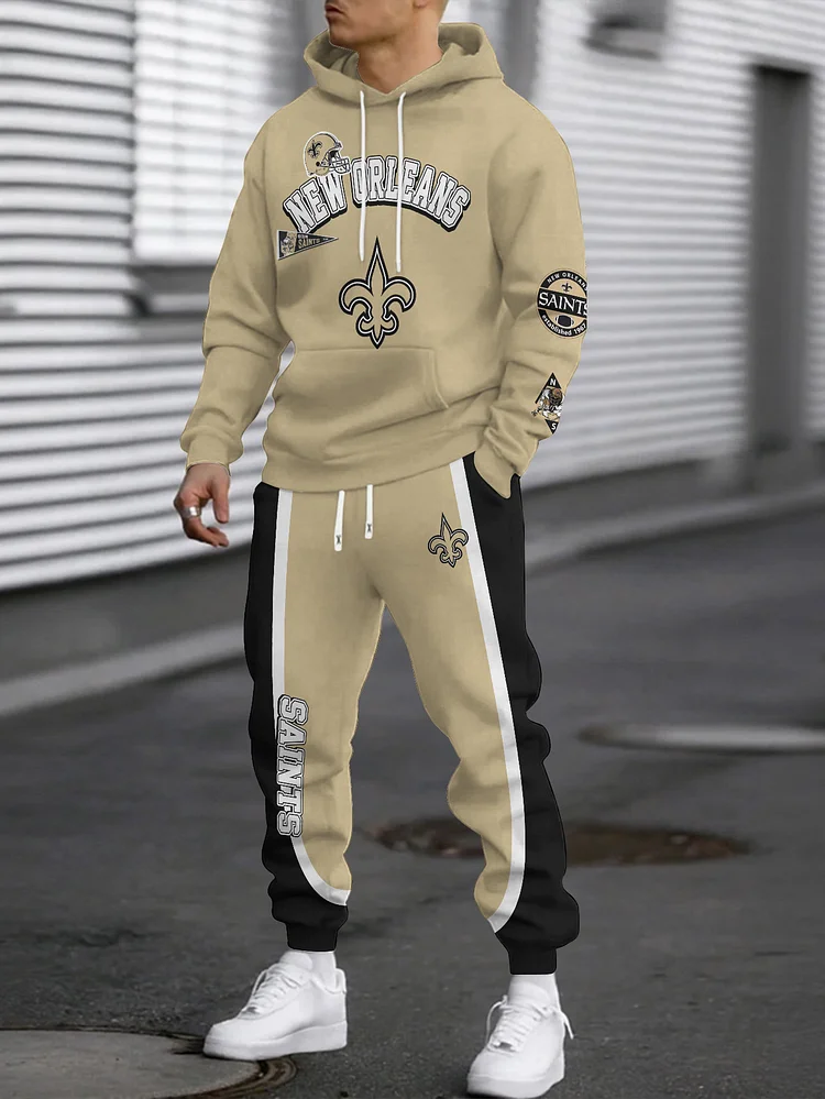 New Orleans Saints Hoodie & Pants 2 Pieces Set