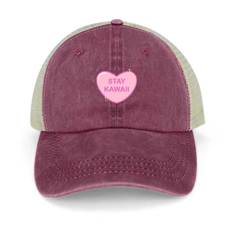 Stay Kawaii heart Cowboy Hat Beach Bag Hats Baseball Cap |-F-| Fishing Caps Cap Female MenS