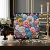 (Pre-Framed)Diamond Painting-DIY Crystal Rhinestone Colorful Flowers(25x25cm)