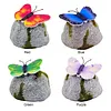 Solar Butterfly Garden Statue Waterproof Imitation Stone Landscape Light for Outdoor Yard Patio Decor for Women Mom Grandma