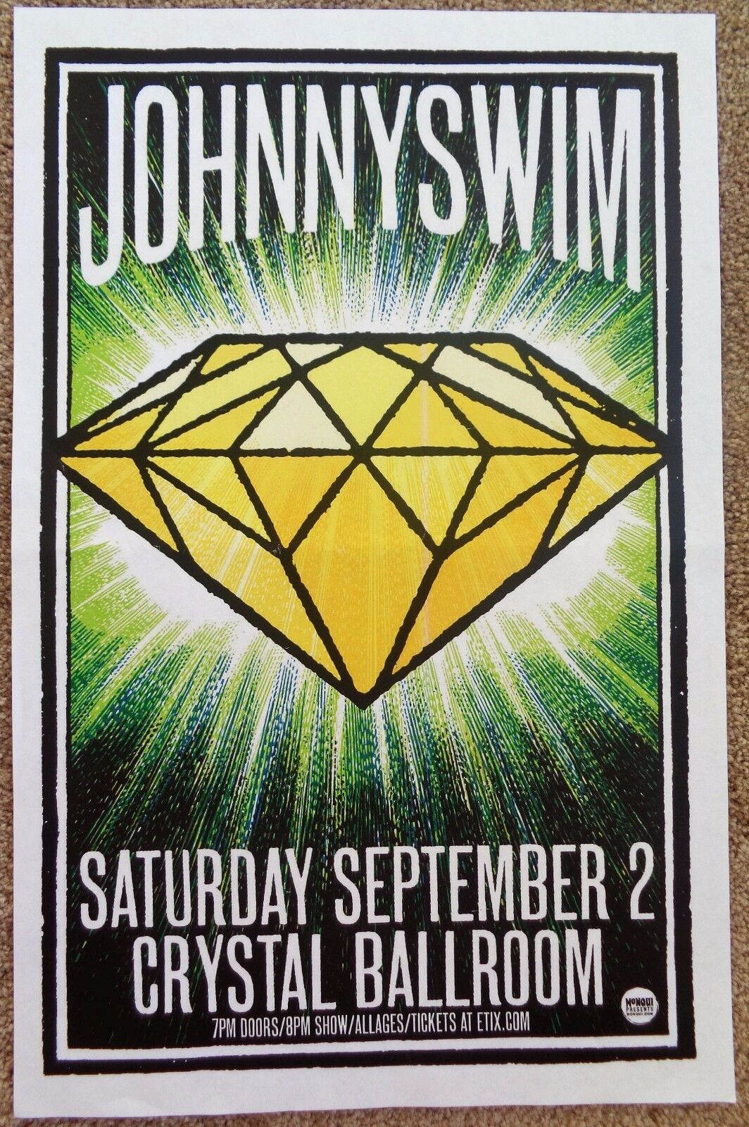 JOHNNYSWIM 2017 Gig POSTER Portland Oregon Concert Version 1 of 2