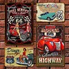 4PCS 66 Car - Metal Tin Signs Set(8*12Inch/12*16Inch) - Garage&Transport