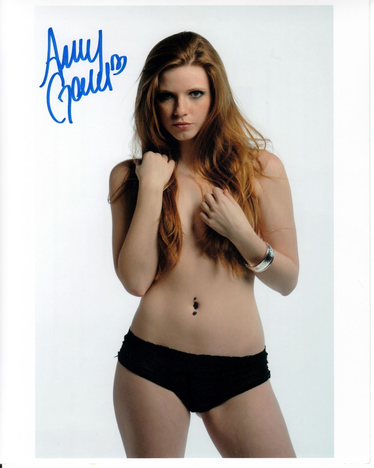 ASHLEY GALLAGHER hand-signed NO TOP HOT SEXY REDHEAD 8x10 uacc rd coa IN-PERSON