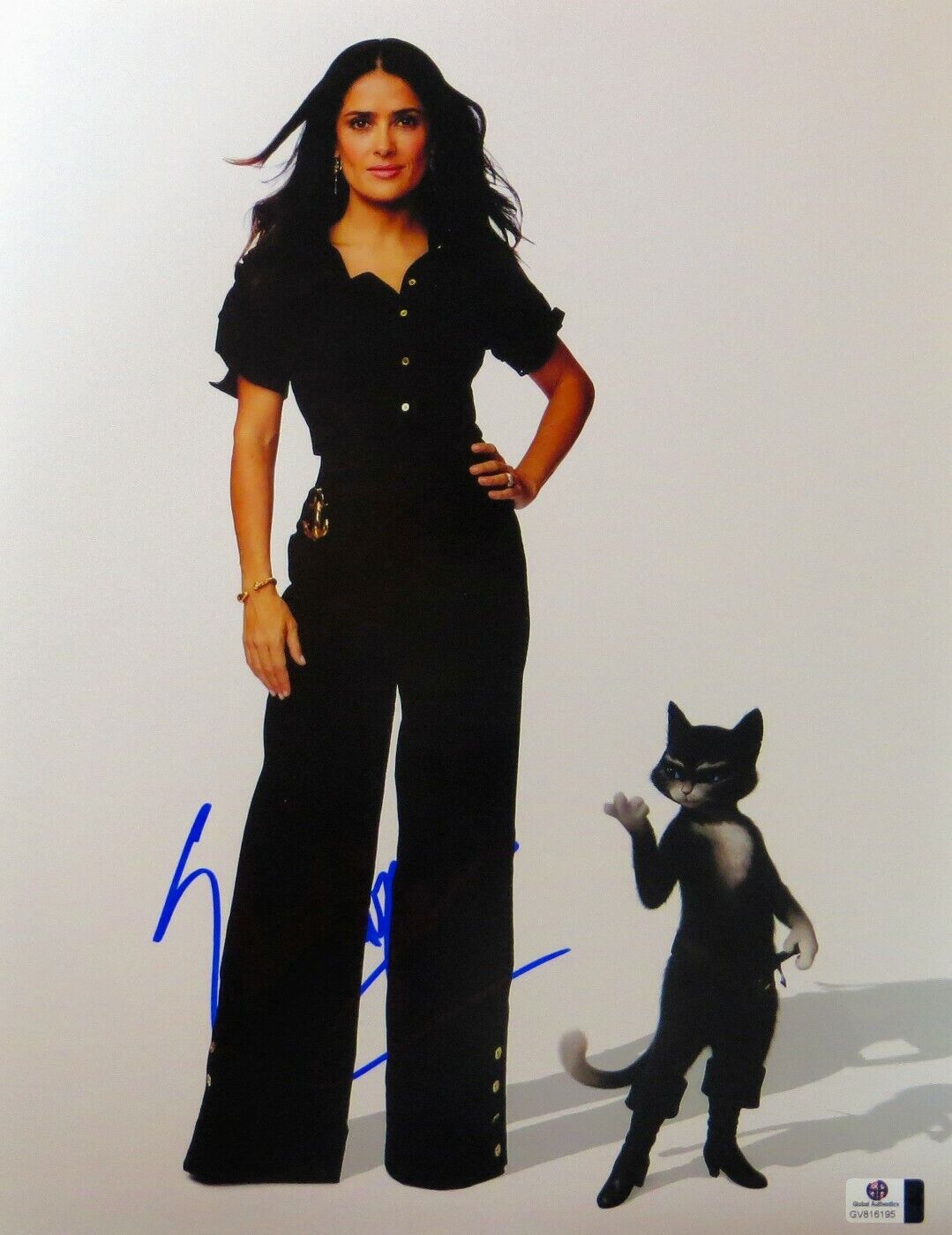 Salma Hayek Signed Autographed 11X14 Photo Poster painting Puss N Boots Kitty Softpaws GV816195