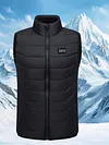 28 Heating Zone Smart Electric Heated Vest USB/DC Stand Collar Thermal Waistcoat