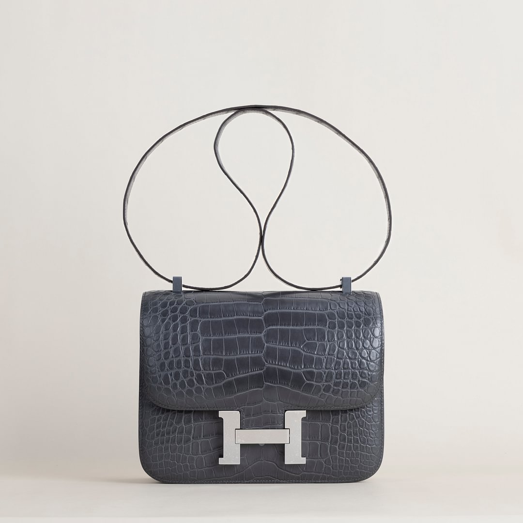 Constance 24CM Matte Alligator Crocodile 88 Graphite PHW