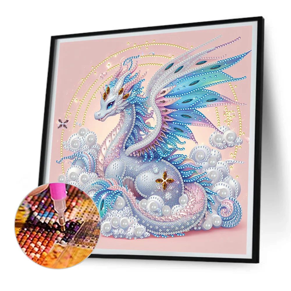 Diamond Painting - Partial Special Shaped Drill - Dragon(Canvas|30*30cm)