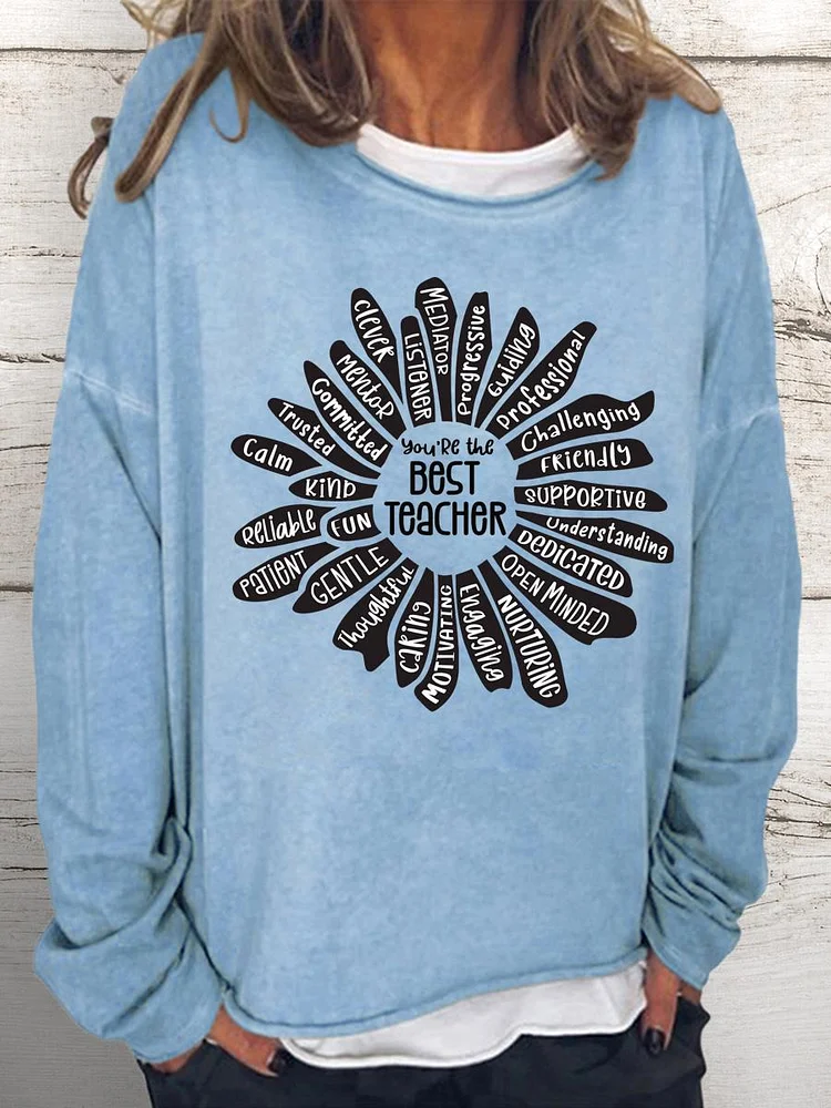 The best teacher Women Loose Sweatshirt