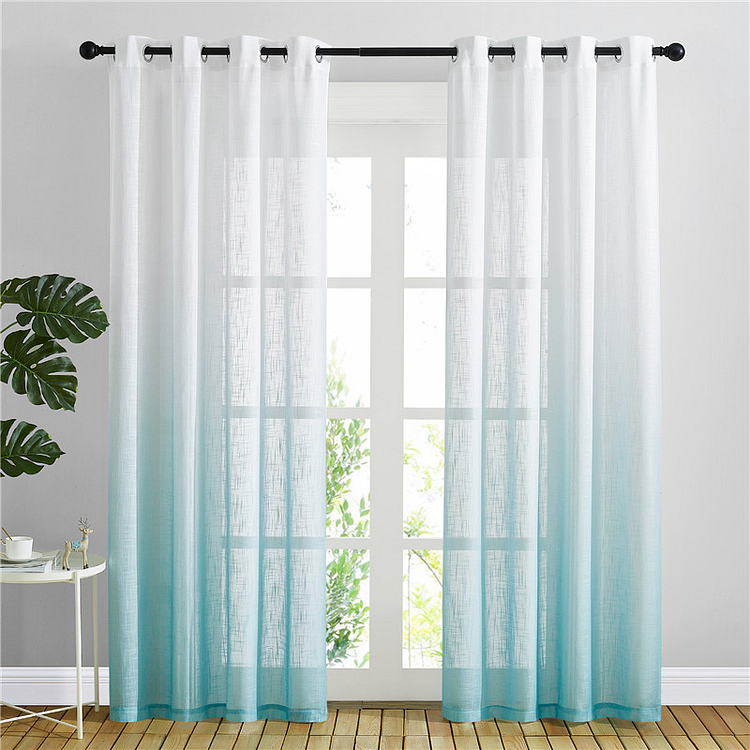 Indoor Gradient Color Semi-shading Curtains For Bedroom 1Pcs-ChouChouHome