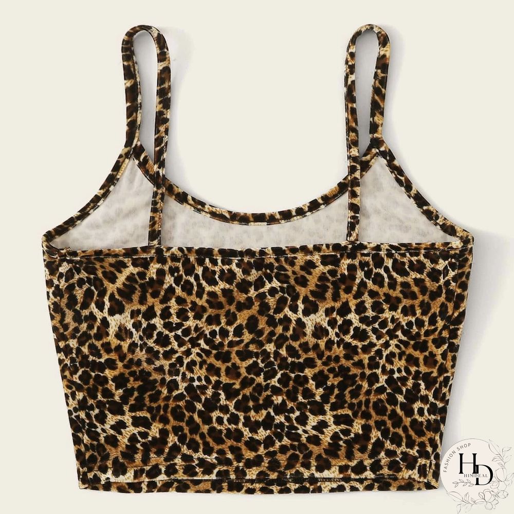 Leopard Women Thin Wild Camis Vest Tank Tops Female Summer Sexy Strap Basic Crop Slim