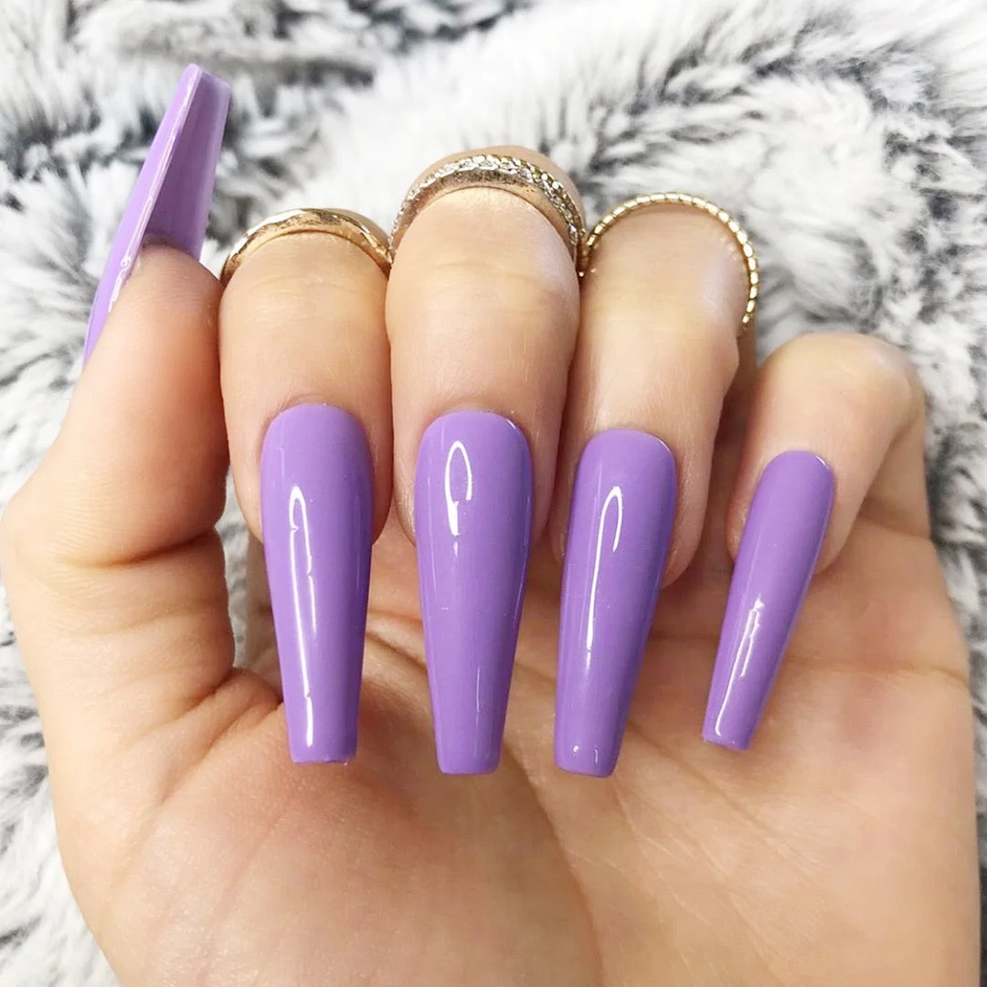 24pcs Short Ballerina Fake Nails Full cover Fake Nails Glue DIY Manicure Nail Art Tools-Nail Inspo