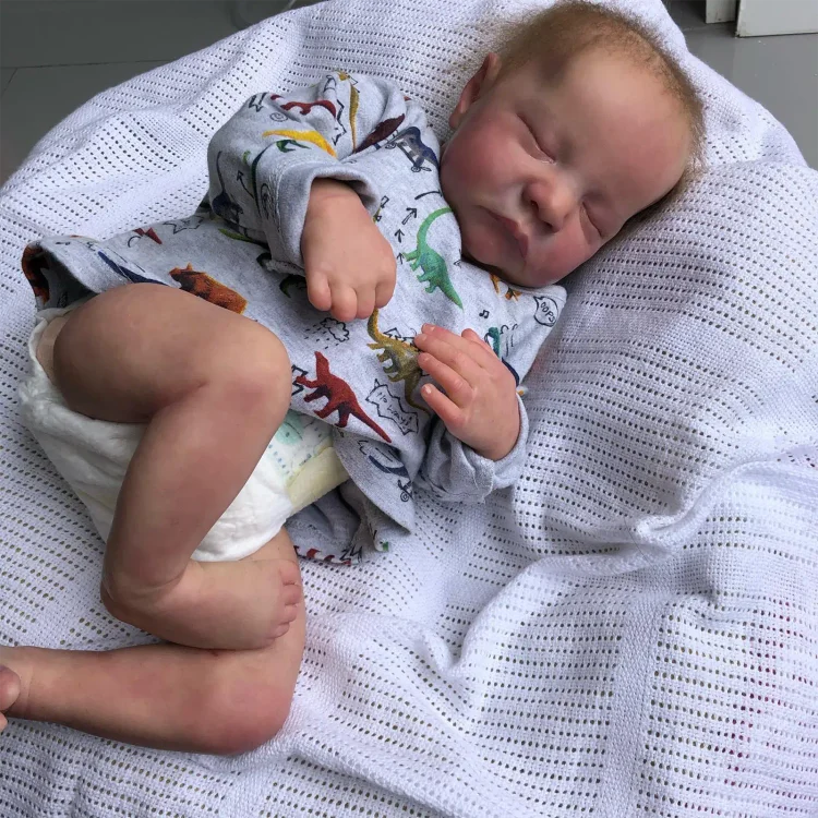 [New] 20" Reborn Newborn Lifelike Sleeping Baby Doll Boy Diban with 🔊Heatbeat Coos and Breath💗 - Reborndollsshop®-Reborndollsshop®