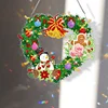 DIY Special Shaped Diamond Painting Wall Decor Wreath Hanging Kit(Love Snowman Cookie Man)