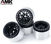 AMK 4Pcs 64.5 * 45mm Aluminum Alloy 12mm Hex Hub 2.2 Beadlock Wheels Rims for 1/10 RC Crawler Axial RBX10 AXI03005 Upgrade Parts