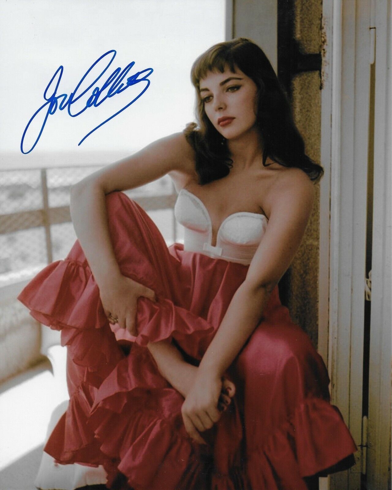 Joan Collins Original Autographed 8X10 Photo Poster painting #21 signed @Hollywood Show -Dynasty