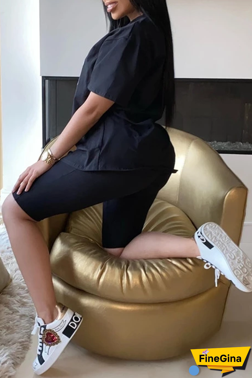 White Fashion Street Print Patchwork Letter O Neck T-Shirts