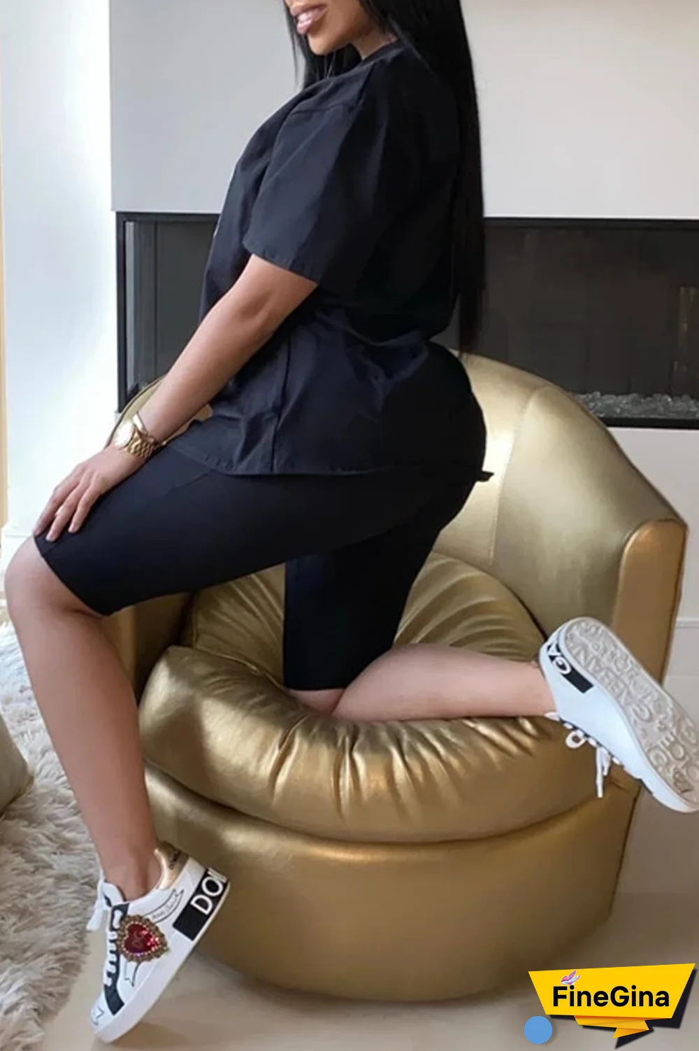 White Fashion Street Print Patchwork Letter O Neck T-Shirts