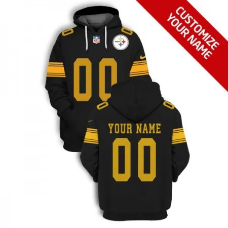 Men's Pittsburgh Steelers Active Player Custom 2021 Black Pullover Hoodie RJZG
