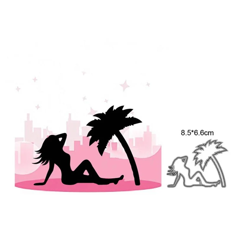 Heart Rains Umbrella Girl Metal Cutting Dies Cut Die Mold Decoration Scrapbook Paper Craft Knife Mould Blade Punch Stencils Dies