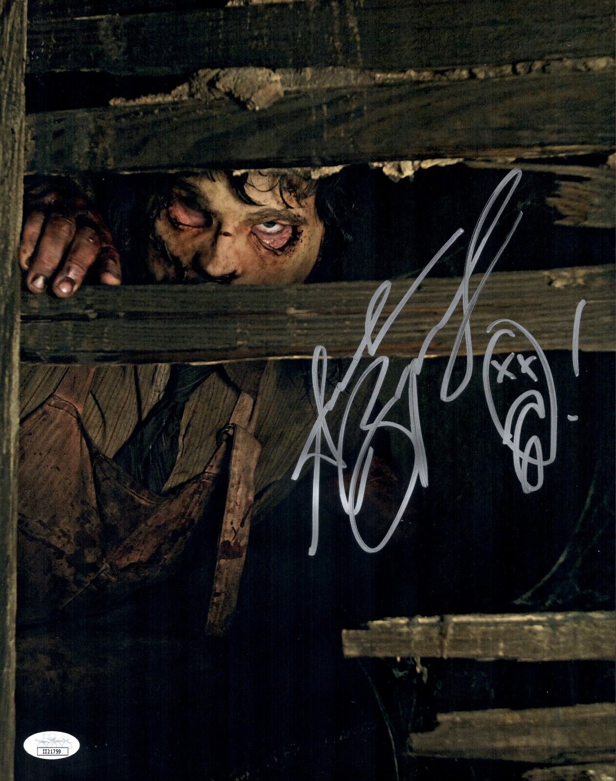 ANDREW BRYNIARSKI Signed 11x14 TEXAS CHAINSAW MASSACRE Photo Poster painting Autograph JSA COA